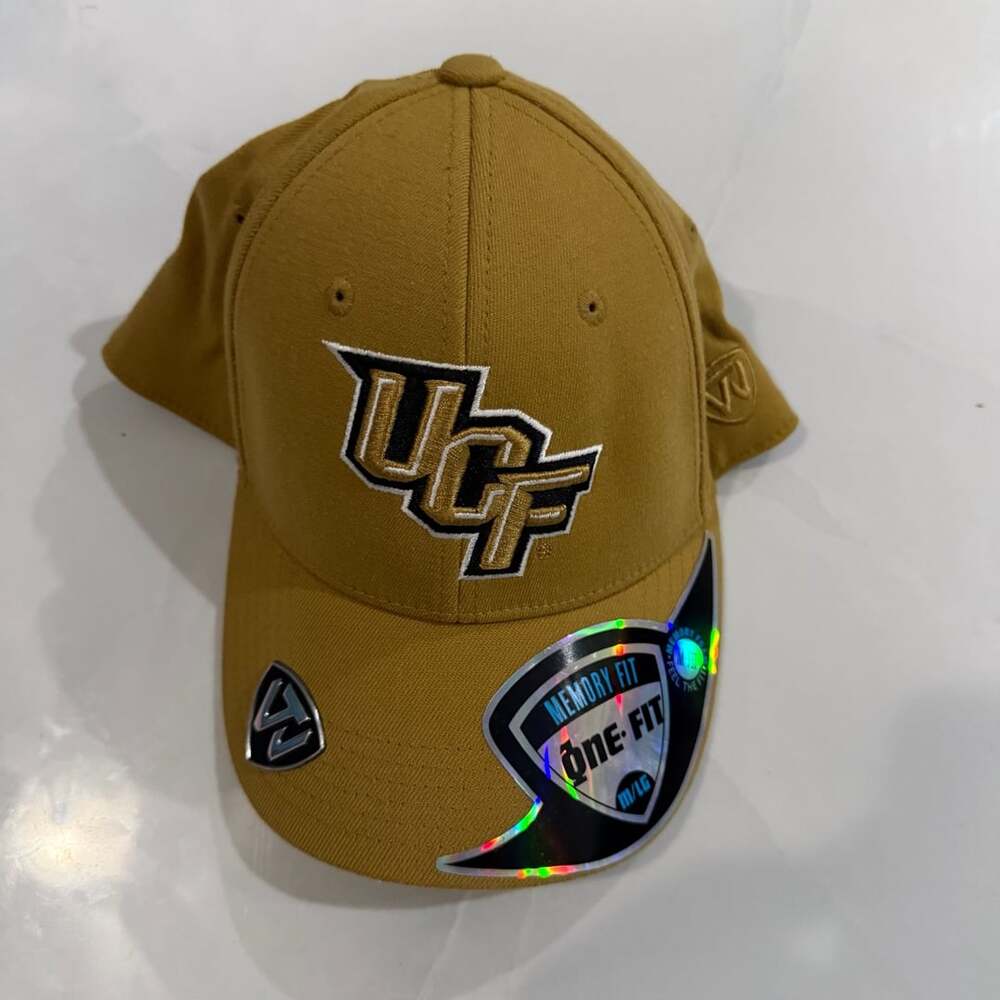 Top of the World UCF Knights Gold Memory Fit One-Fit Stretch Hat
